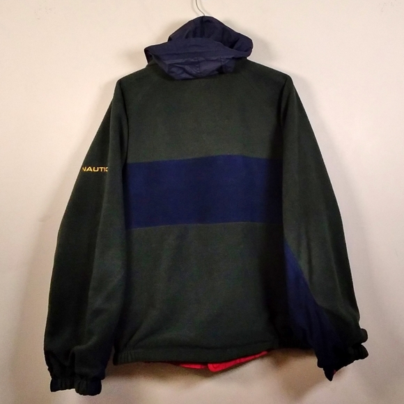 Vintage Nautica Reversible Fleece Jacket Large 90s Y2K - Picture 2 of 12
